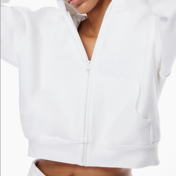 Aritzia TNA Cozy Fleece Boyfriend Boxy Zip Hoodie S - Picture 3 of 6